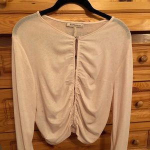 Bcbgeneration Pale Pink Sheer Top~Size L